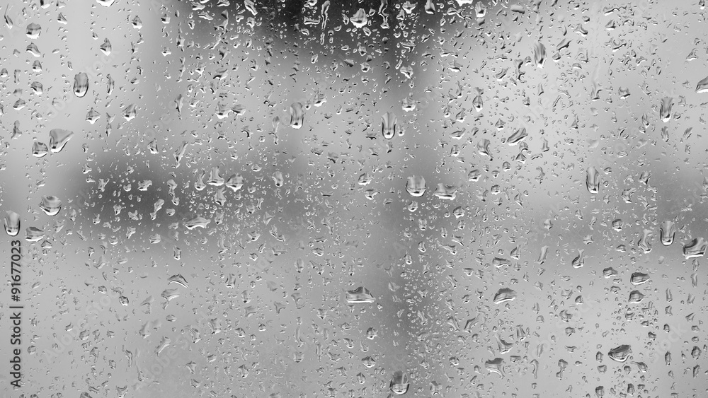 Obraz premium Raindrops on the window