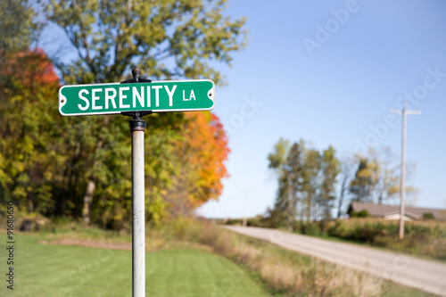 Serenity Lane Street Sign