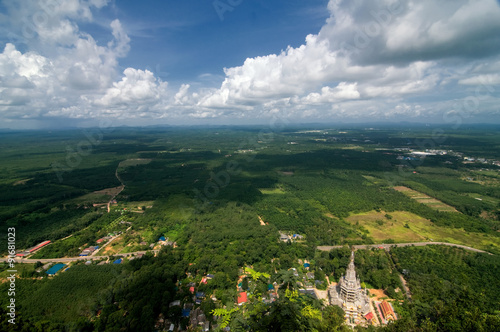 Plain ground, view from Tiger Temple (Wat Tham Sua) - South Thailand, Krabi