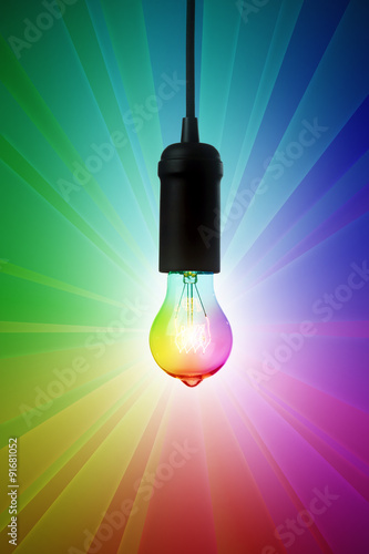 Vintage colorful light bulb © Leigh Prather