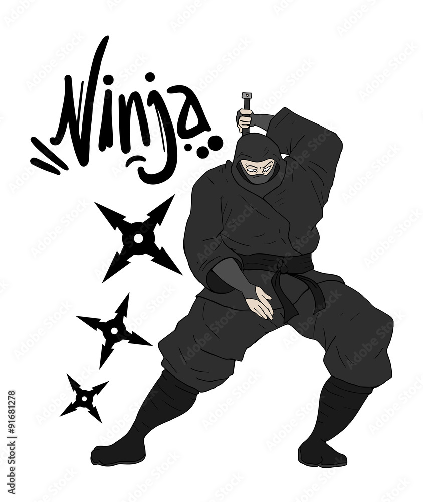 Fototapeta premium danger ninja illustration