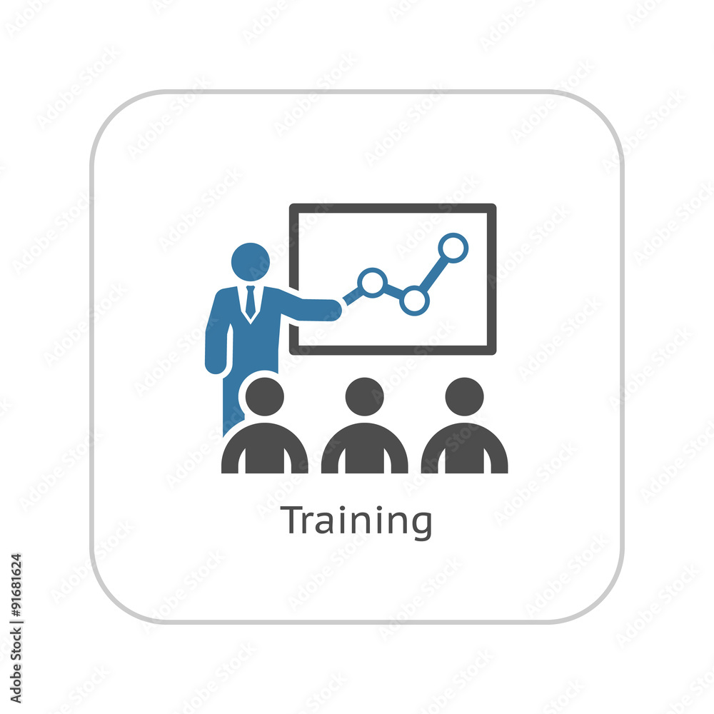 Training Icon. Business Concept. Flat Design. Training Icon. Business Concept. Flat Design.