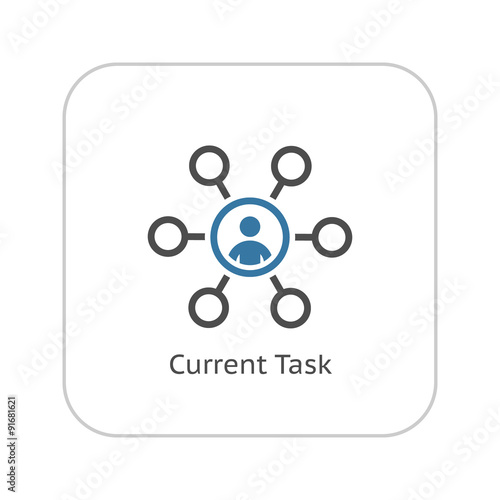 Current Tasks Icon. Business Concept. Flat Design.