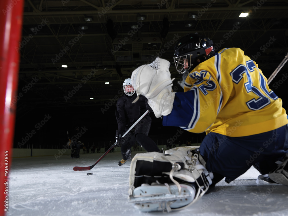 Fototapeta premium ice hockey goalkeeper