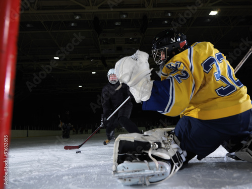 Photography ice hockey goalkeeper
