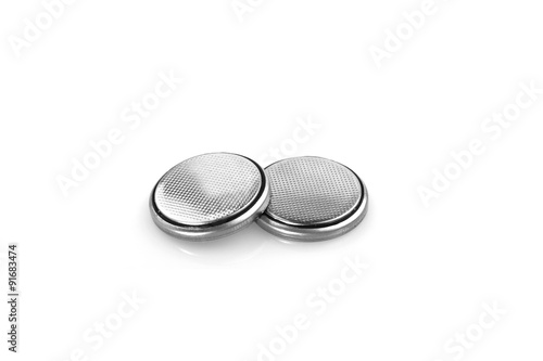 3Volt Battery on wihte Background