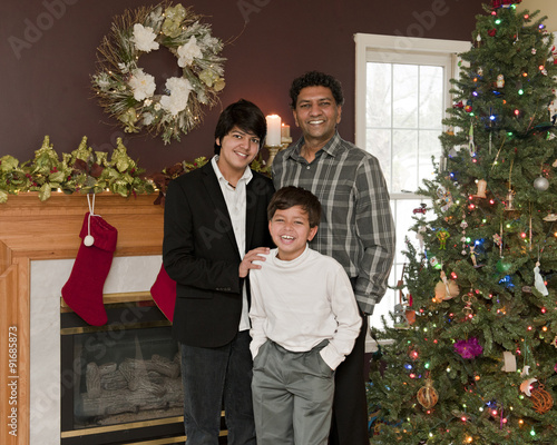 Father and Sons at Christmastime