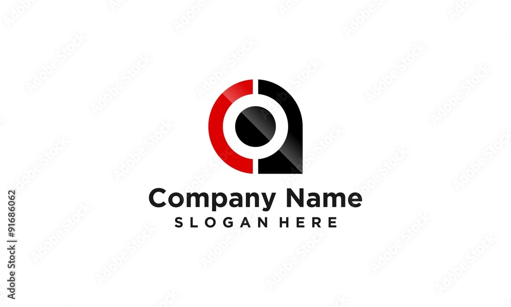 Fototapeta premium combination circle and a logo