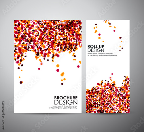 Abstract dots background brochure business design template or roll up. 