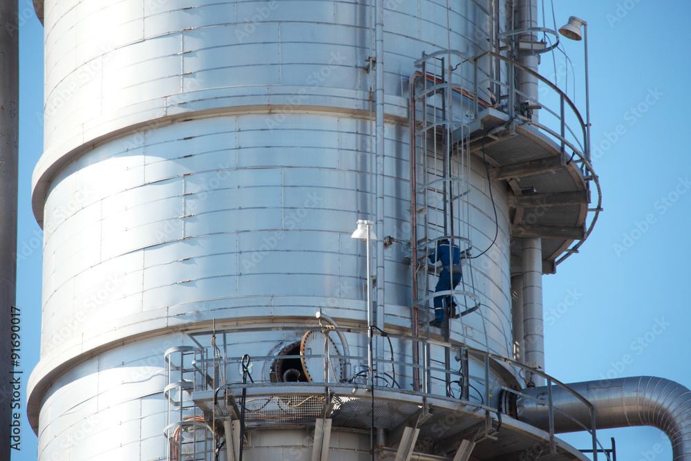 Petrochemical Plant During Maintenance Shutdown Petrochemical Plant During Maintenance Shutdown