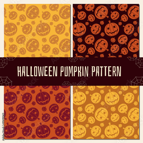 Halloween Pumpkin Pattern Set