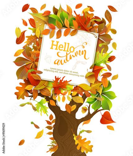 Hello Autumn Background.