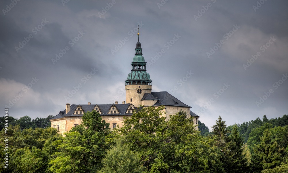 The courtyard of the castle Frydlant in the Czech Republic, Europe