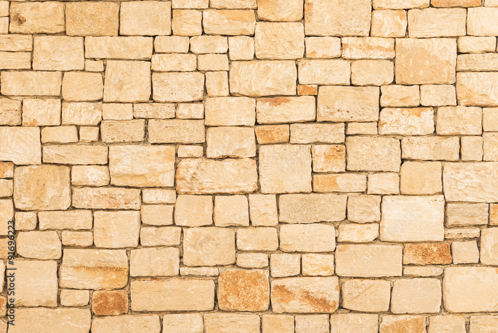 Naklejka premium Natursteinmauer Steine Mediterran 