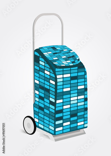 modern disco shopping trolley bag 