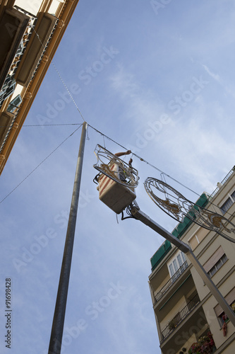 Tower pole for fair decoration