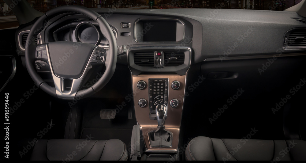 Interior of a modern automobile 