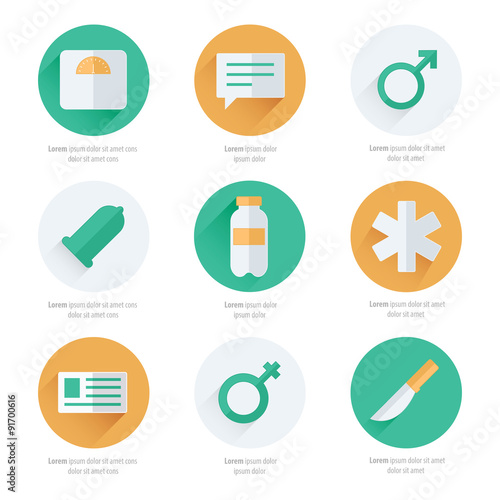 medical Flat Icons Vector Design