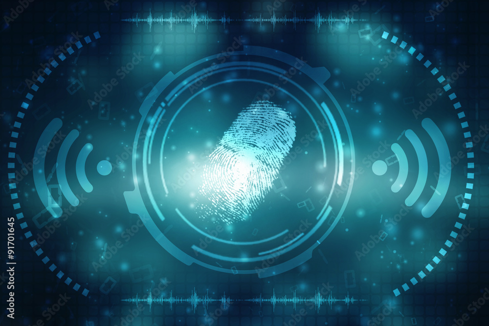 Fingerprint Scanning Technology Concept Illustration Fingerprint Scanning Technology Concept Illustration