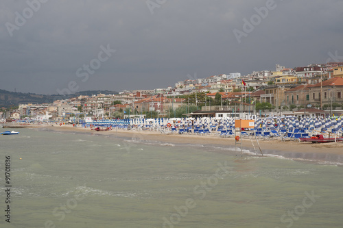 ITALY, Falconara Marittima - AUGUST 14, 2013: View of the beach © Tseytlin
