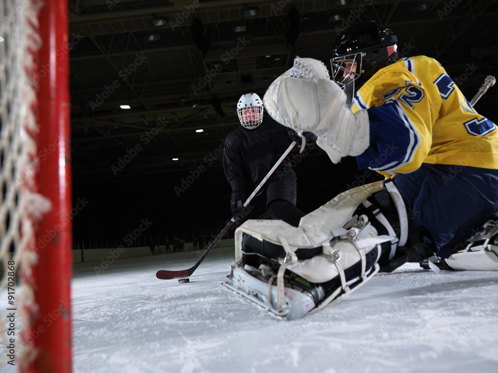 Naklejka premium ice hockey goalkeeper