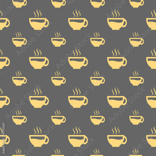seamless pattern with coffee cup