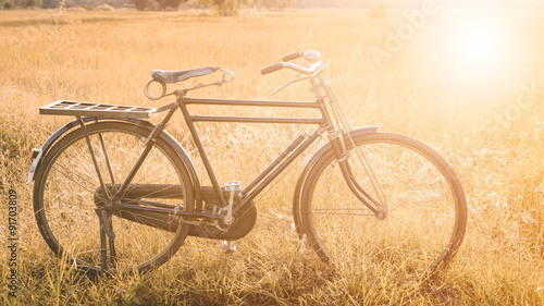 beautiful landscape image with Bicycle