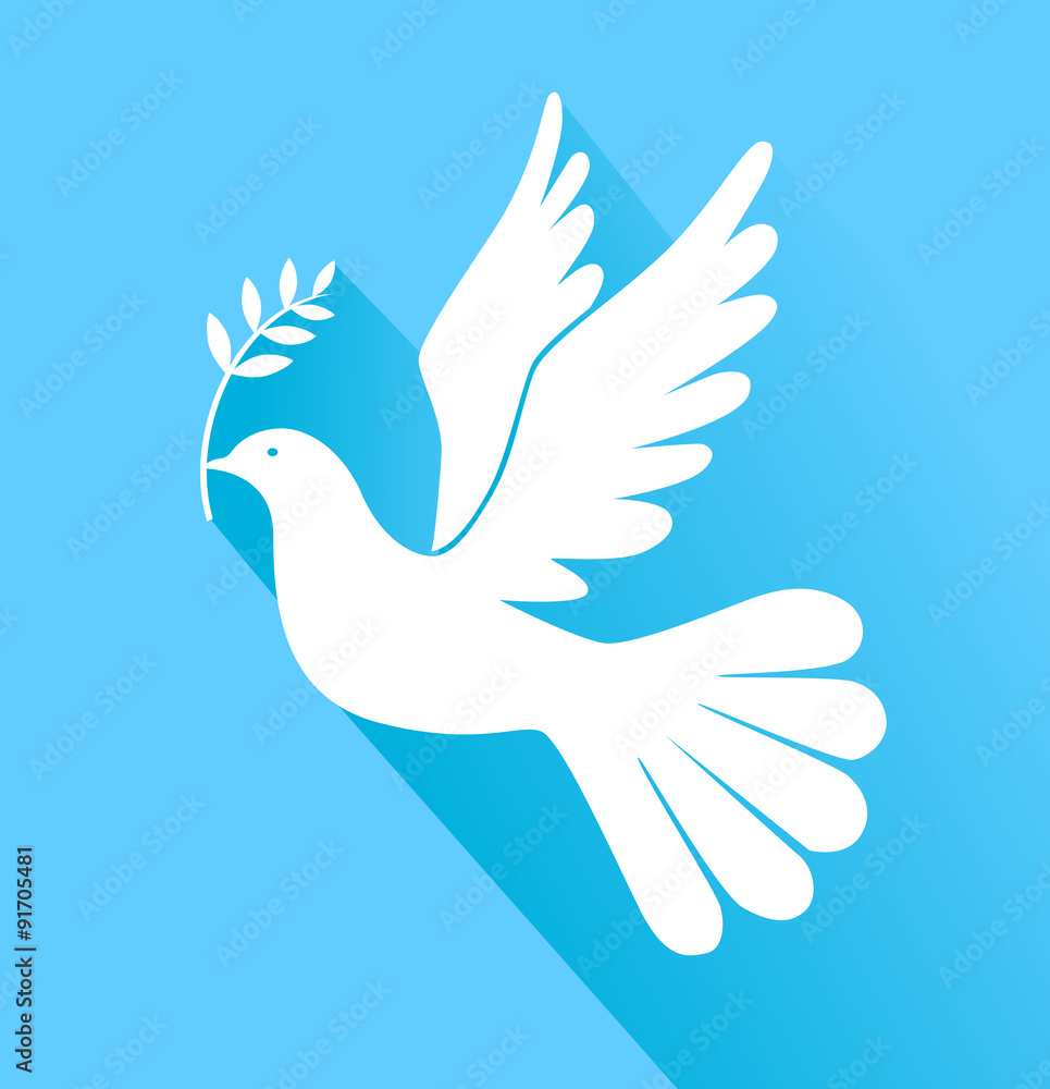 Peace dove with olive branch vector eps 10 Peace dove with olive branch vector eps 10