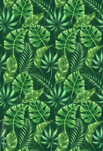 Fototapeta Leaves pattern
