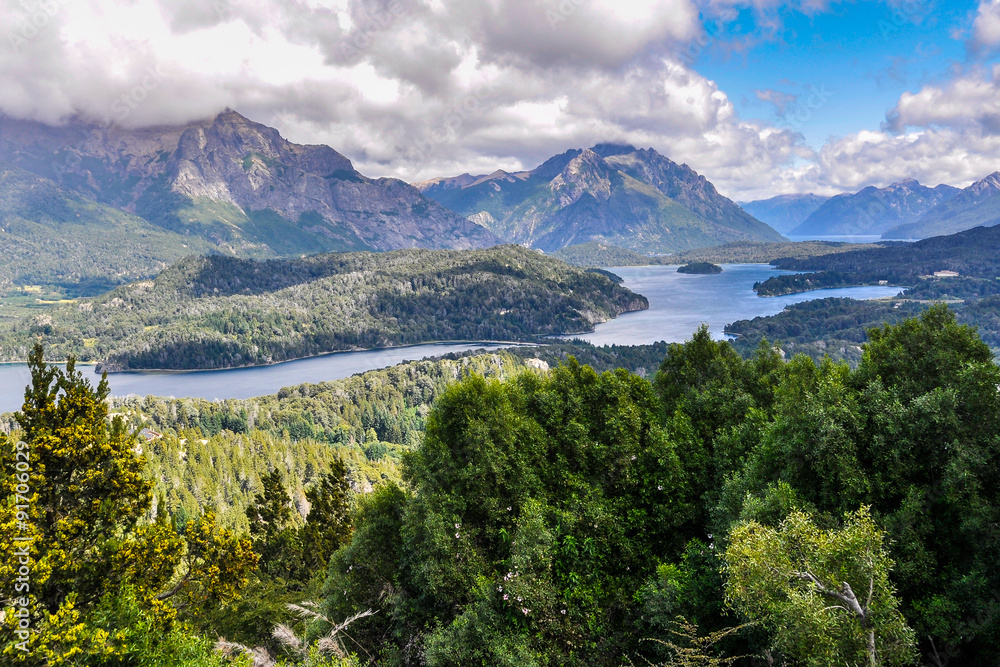 View of the lakes, Bariloche, Argentina