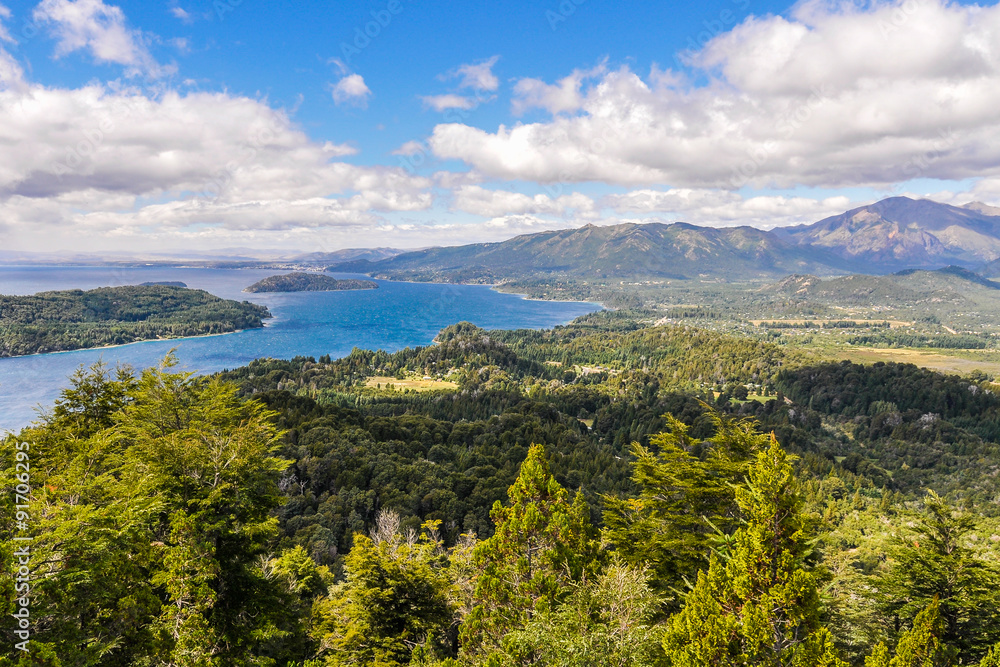Obraz premium View of the lakes, Bariloche, Argentina