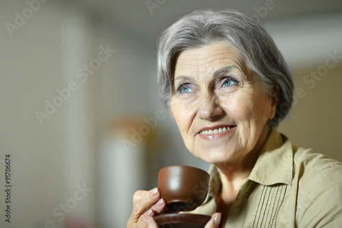 Attractive elderly woman