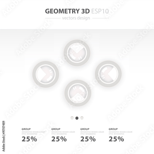 Set of paper charts for a presentation of numerical data. Vector