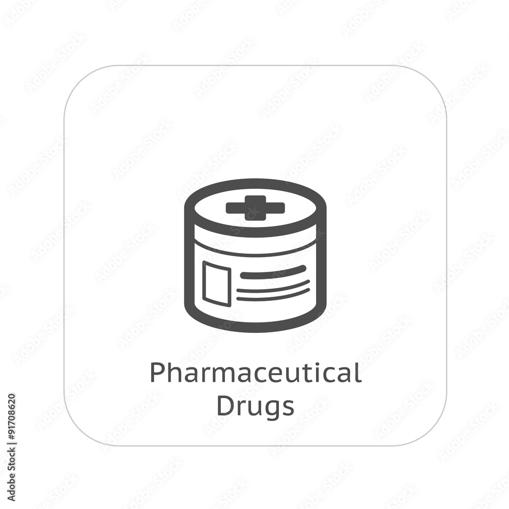 Pharmaceutical Drugs and Medical Services Icon. Flat Design. Pharmaceutical Drugs and Medical Services Icon. Flat Design.