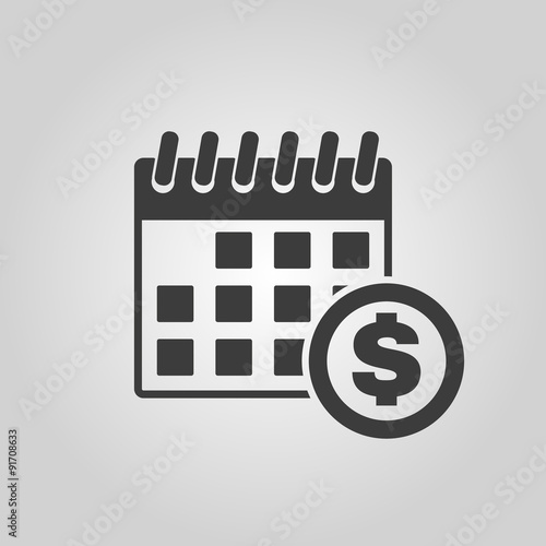 The pay day icon. Tax and payment, dividends symbol. Flat