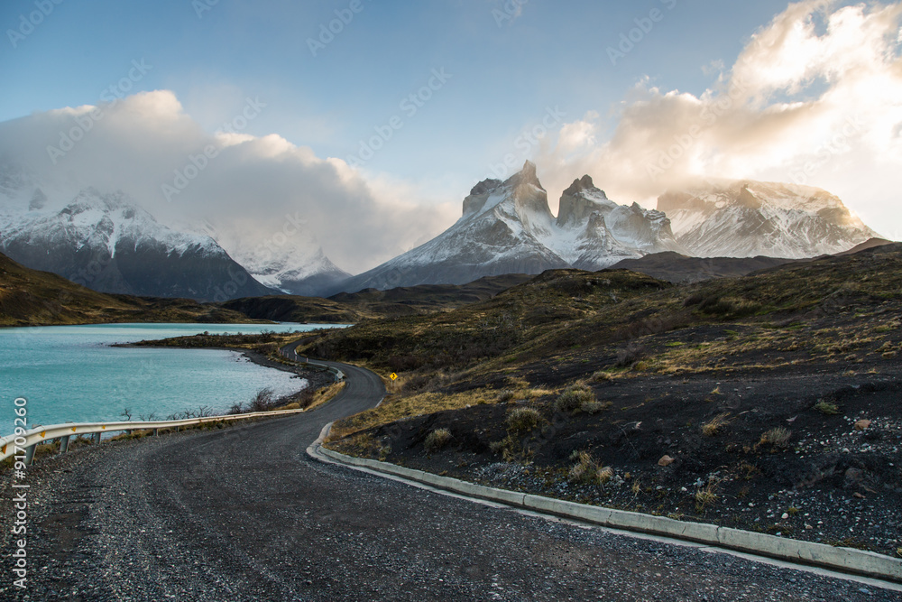 Beautiful view of Torres del Paine National Park in Patagonia, Chile, South America.