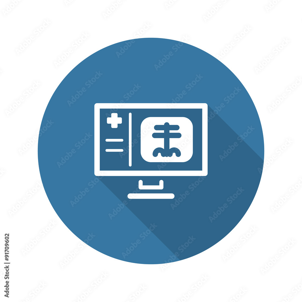 Radiology and Medical Services Icon. Flat Design. Long Shadow. Radiology and Medical Services Icon. Flat Design. Long Shadow.