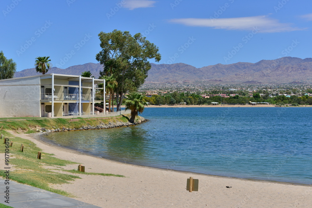 Beach area at Lake Havasu in Arizona Beach area at Lake Havasu in Arizona