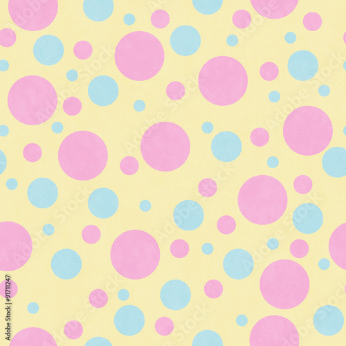 Pink and Blue Polka Dot Tile Pattern Repeat Background