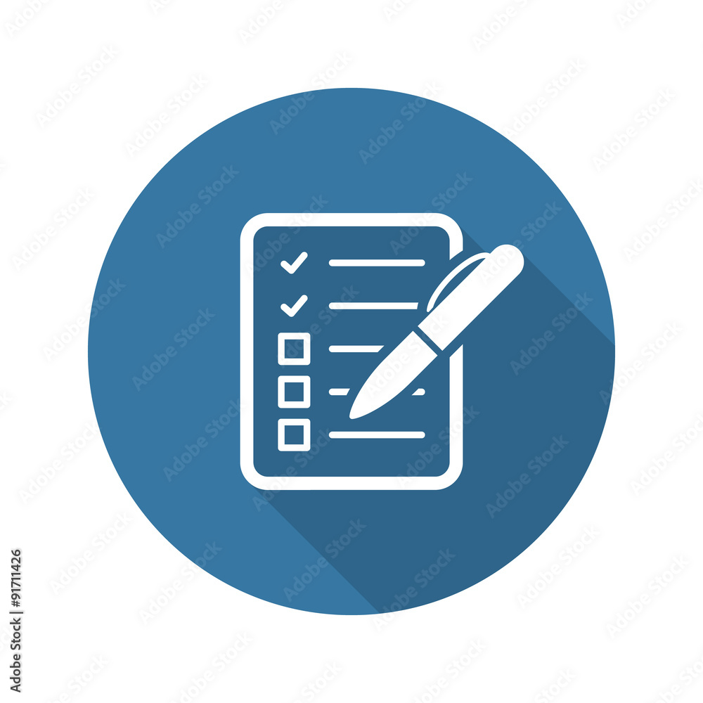 Check List Icon. Business Concept. Flat Design. Check List Icon. Business Concept. Flat Design.