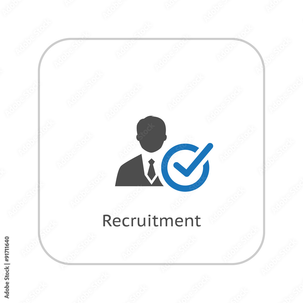 Recruitment Icon. Business Concept. Flat Design. Recruitment Icon. Business Concept. Flat Design.