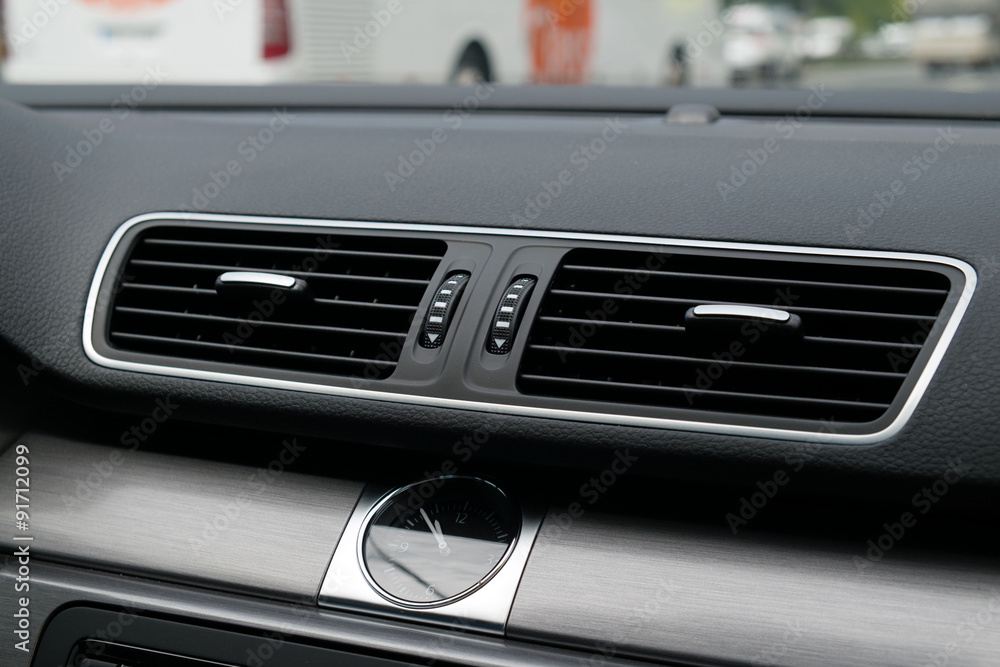 Fototapeta premium Car ventilation on a dashboard