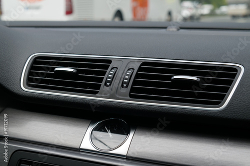 Car ventilation on a dashboard