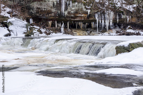 Icy Waterfall at Plum Creek