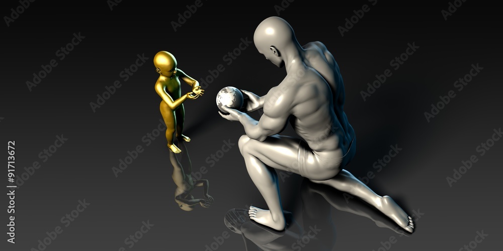 Father Imparting Wisdom to His Child Father Imparting Wisdom to His Child