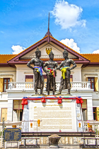 three king monument chiang mai  HDR tonning color