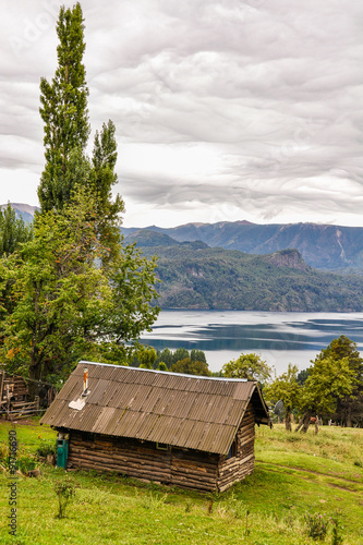 Lonely house, Road of the Seven Lakes, Argentina