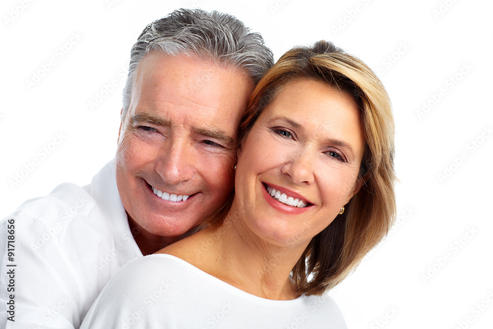 Happy smiling elderly couple. Happy smiling elderly couple.