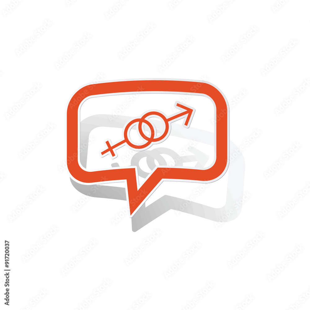 Gender message sticker, orange Gender message sticker, orange