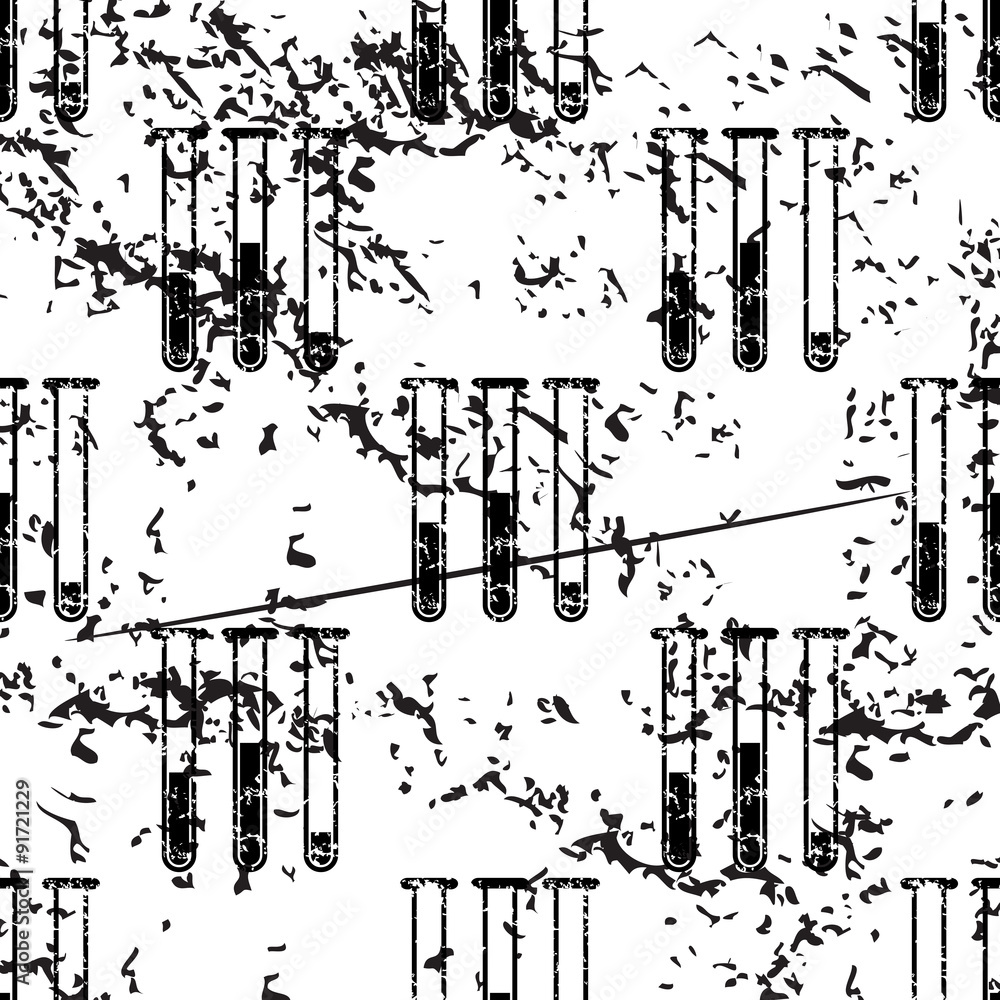 Test-tubes pattern, grunge, monochrome Test-tubes pattern, grunge, monochrome